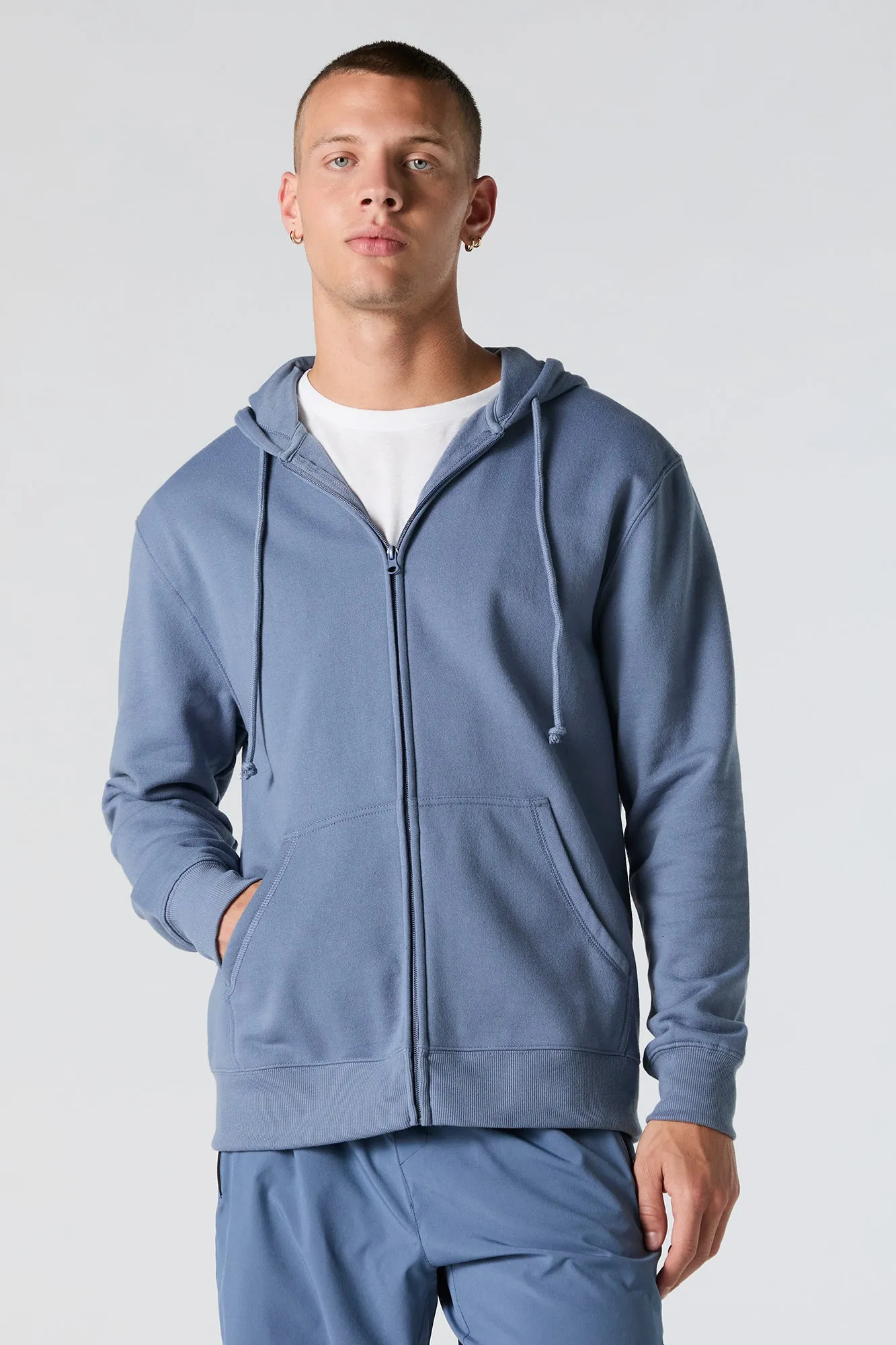 Everyday Fleece Zip-Up Hoodie sold by Charlotte Russe