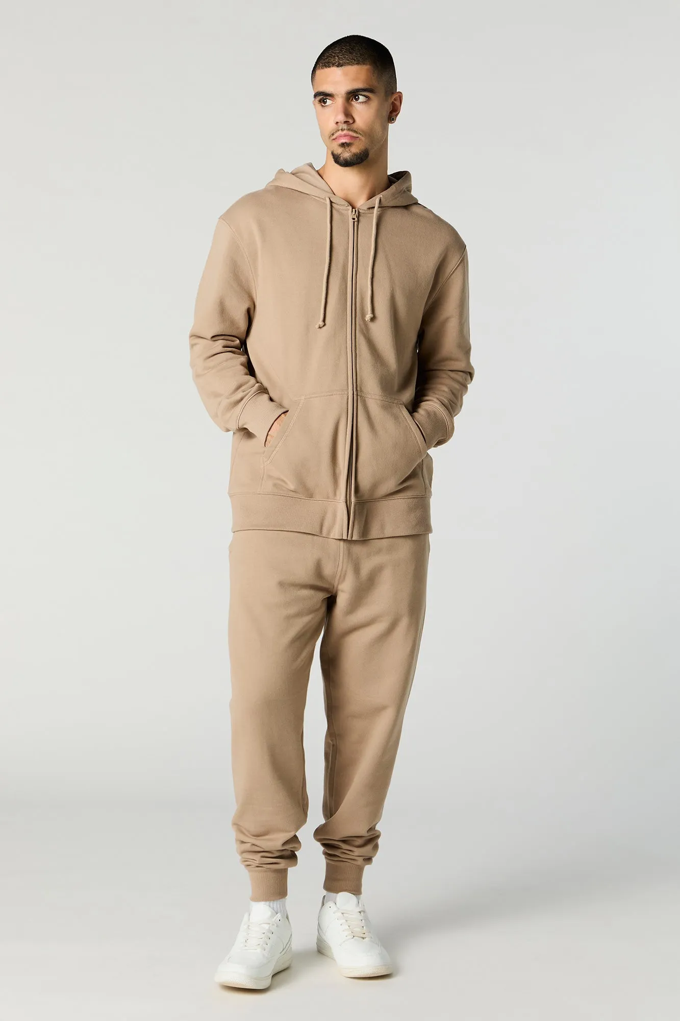 Everyday Solid Zip-Up Fleece Hoodie sold by Charlotte Russe product image thumbnail 3