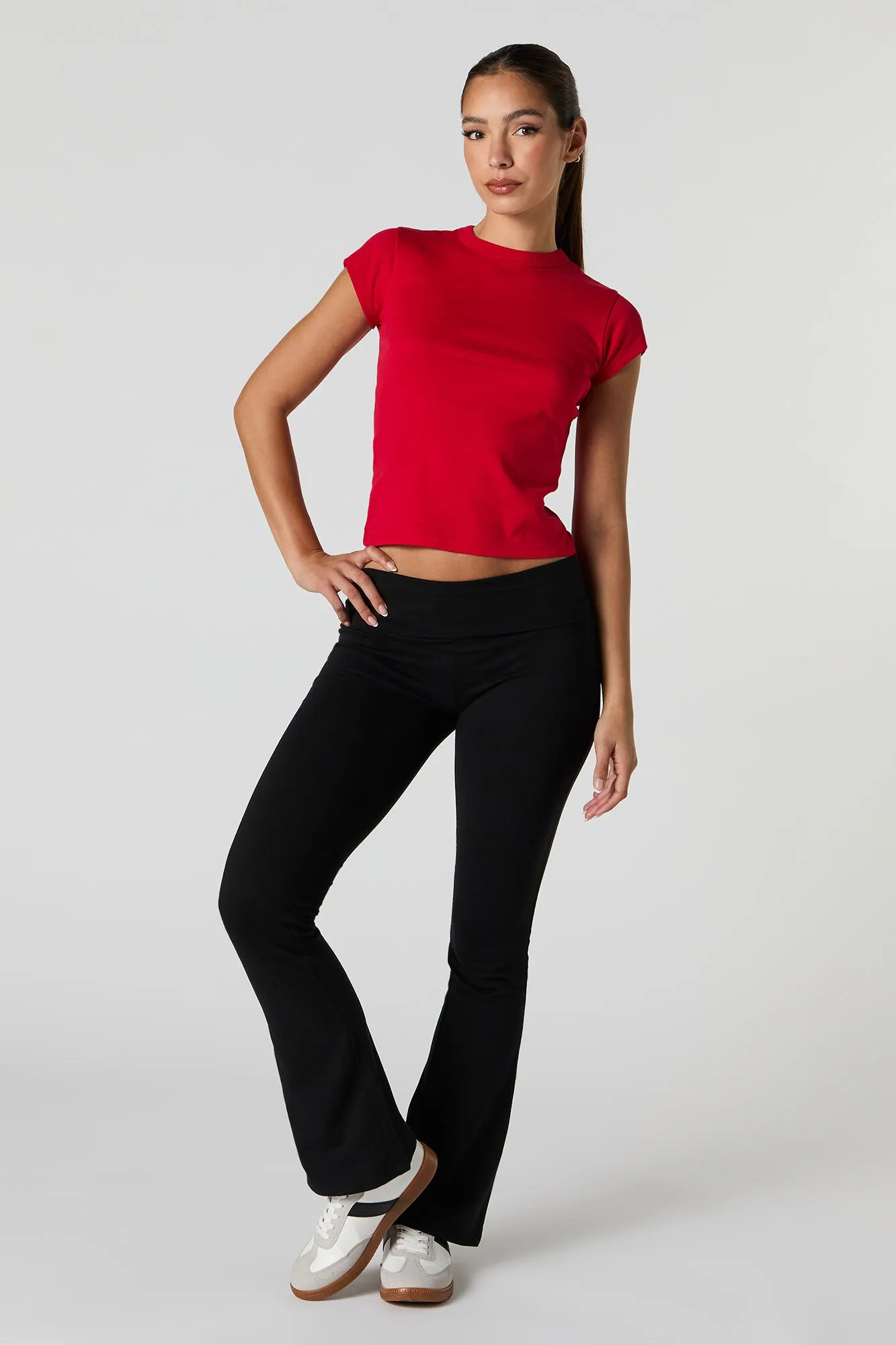 Foldover Waist Flare Pant sold by Charlotte Russe product image thumbnail 4
