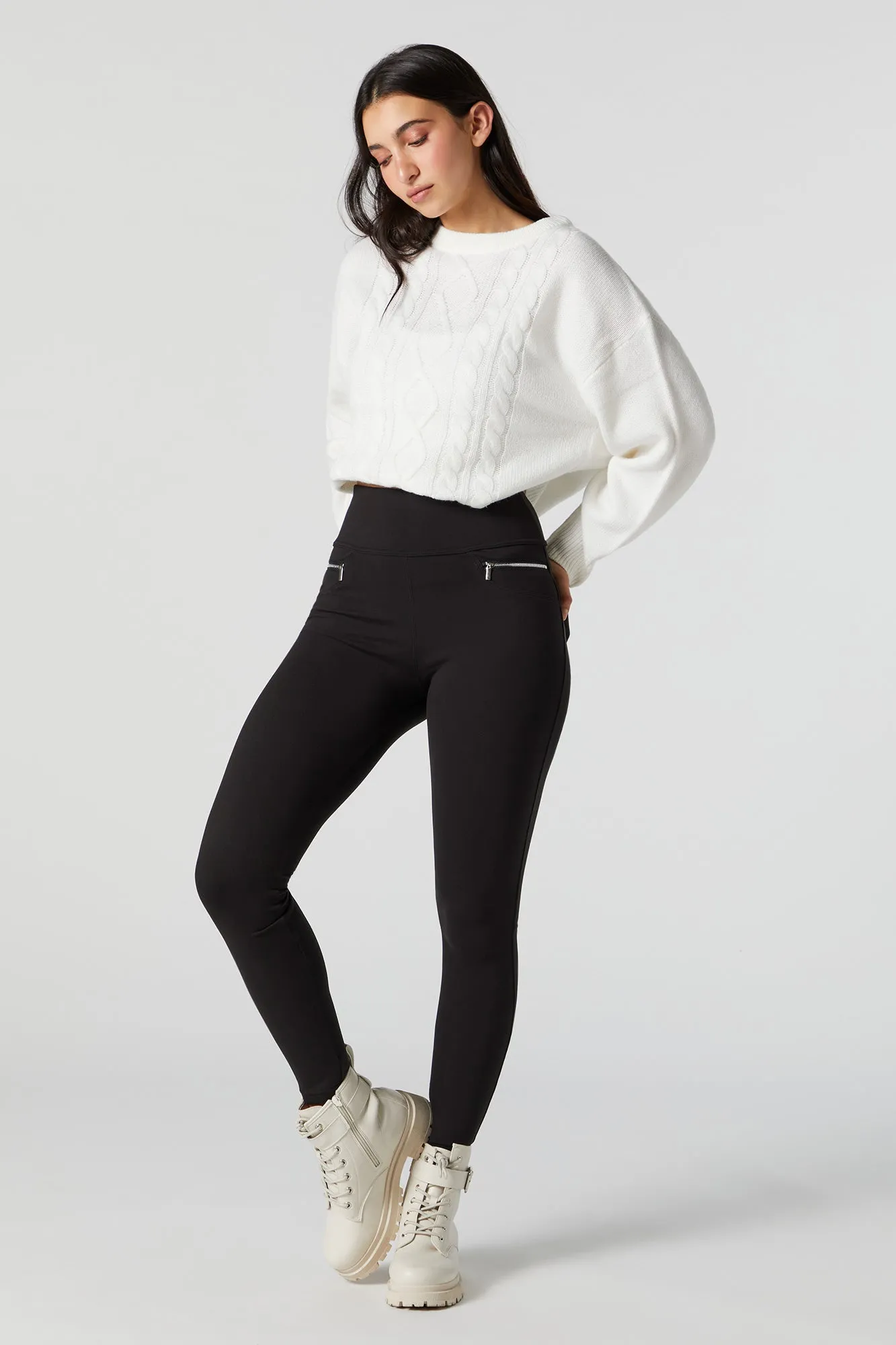 Plaid Zip Pocket Legging sold by Charlotte Russe product image thumbnail 5