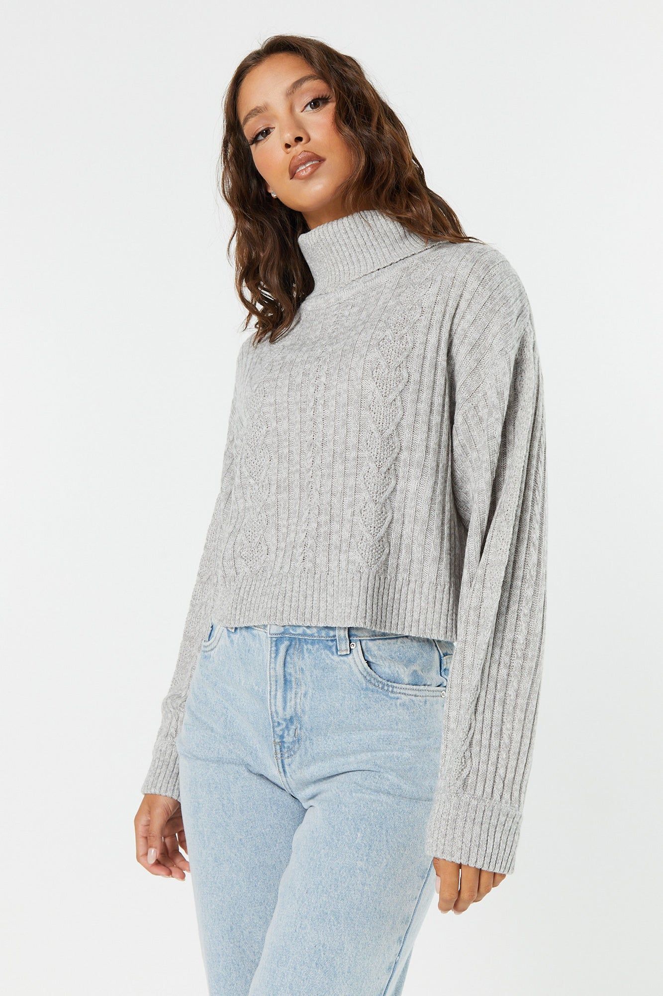 Argyle Knit Turtleneck Sweater sold by Charlotte Russe product image thumbnail 4