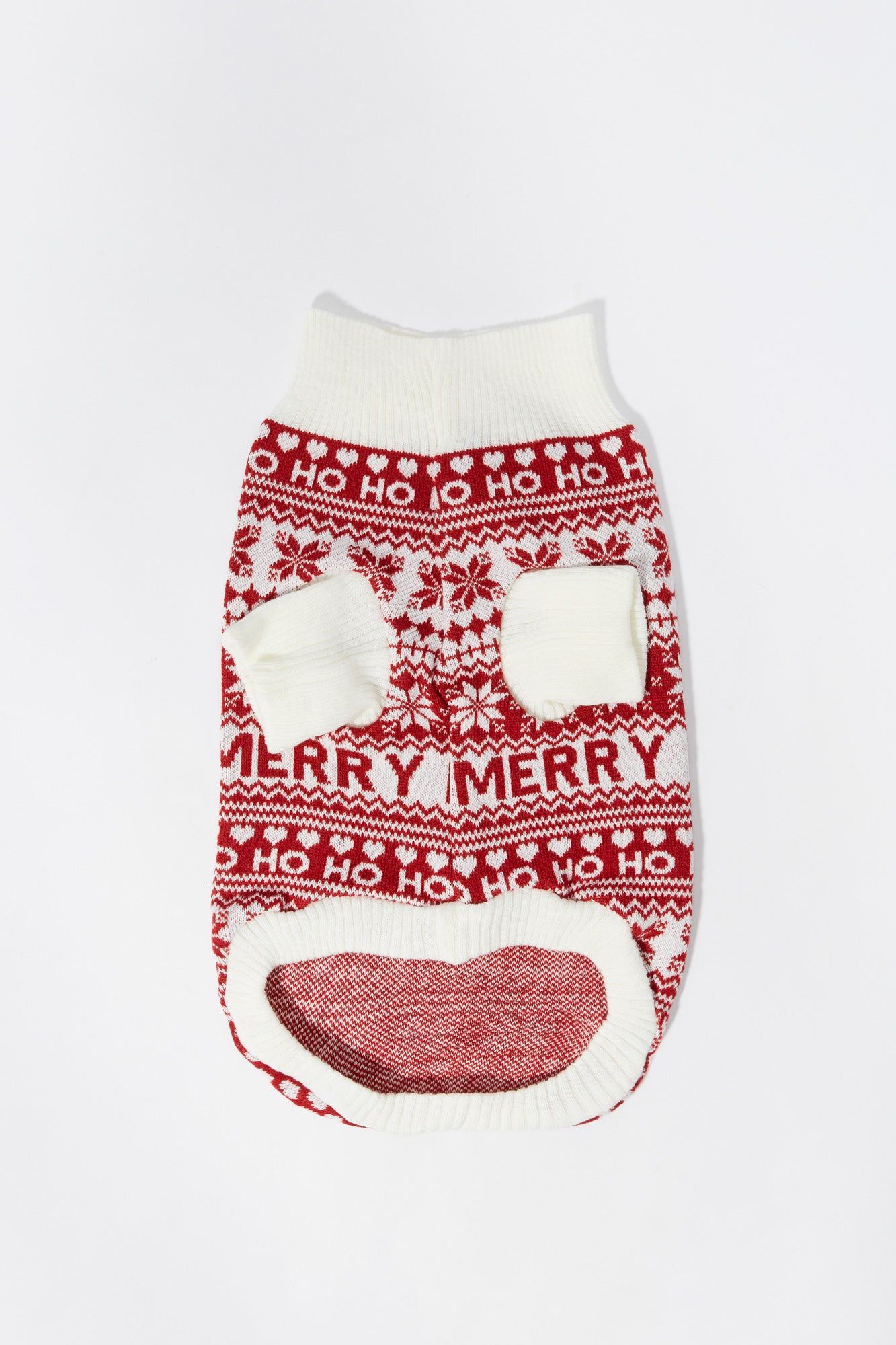Be Merry Fairisle Pet Xmas Sweater sold by Charlotte Russe product image thumbnail 3