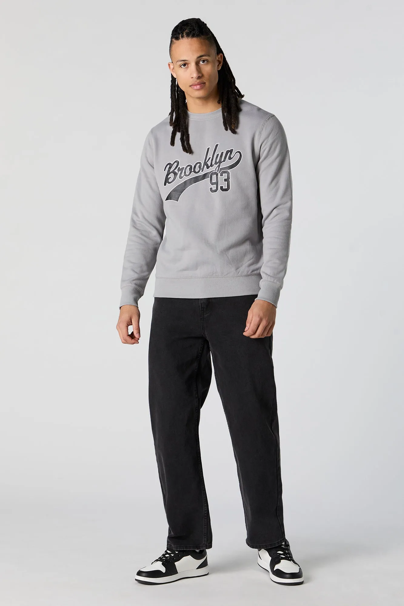 Brooklyn Graphic Fleece Sweatshirt sold by Charlotte Russe product image thumbnail 3