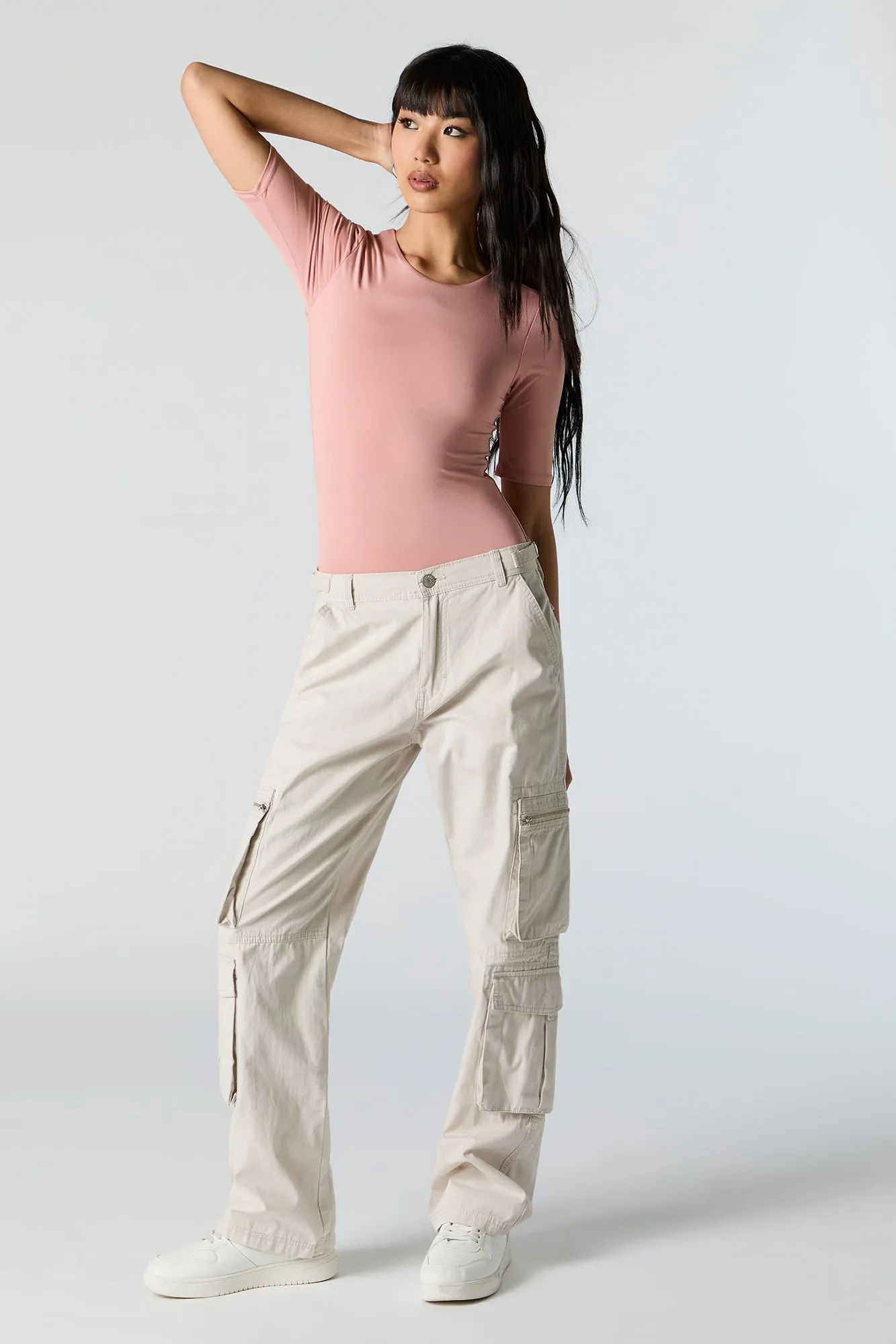 Contour Half Sleeve Bodysuit sold by Charlotte Russe product image thumbnail 3