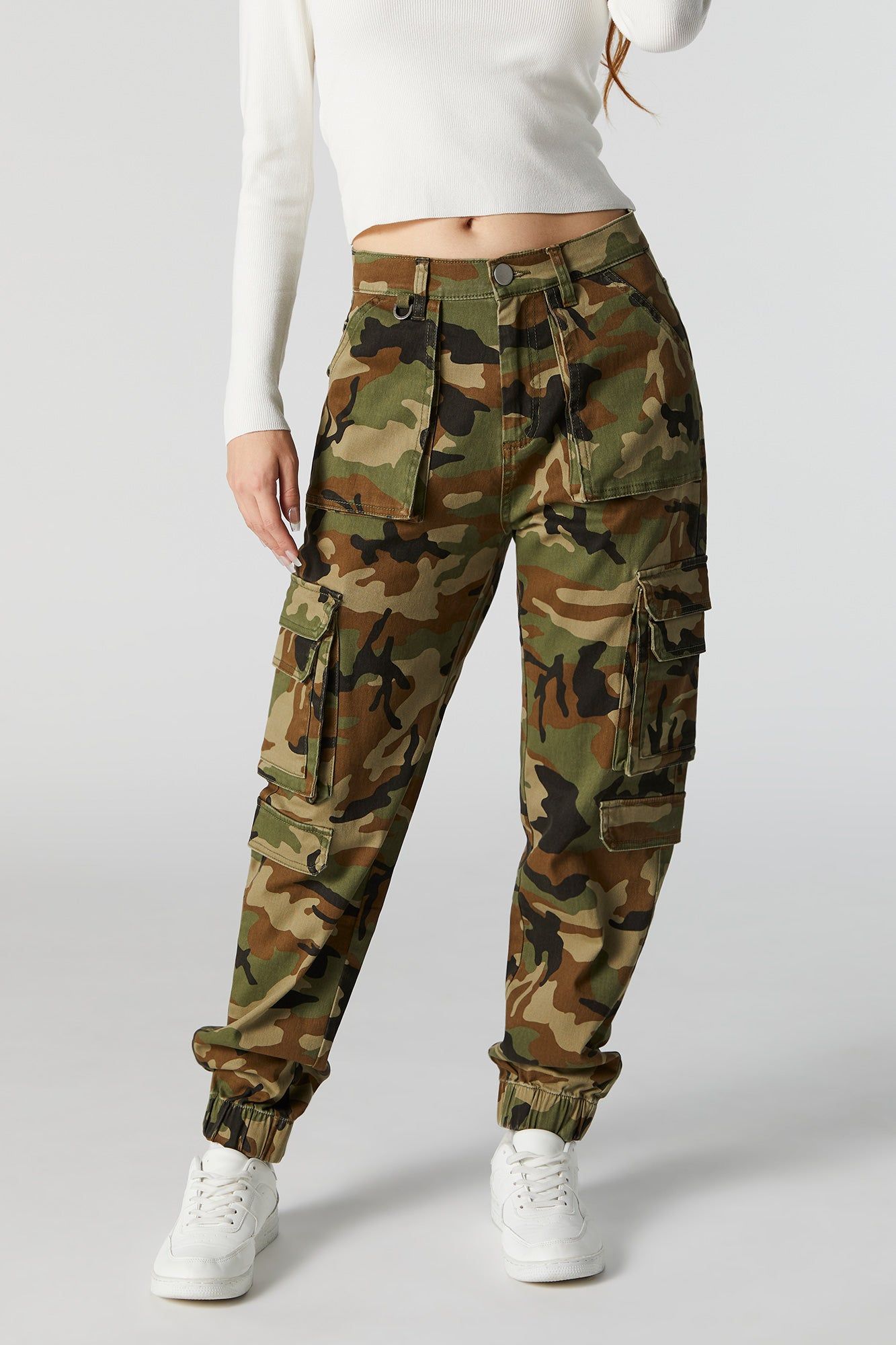 Camo Multi Pocket Cargo Jogger sold by Charlotte Russe product image thumbnail 2