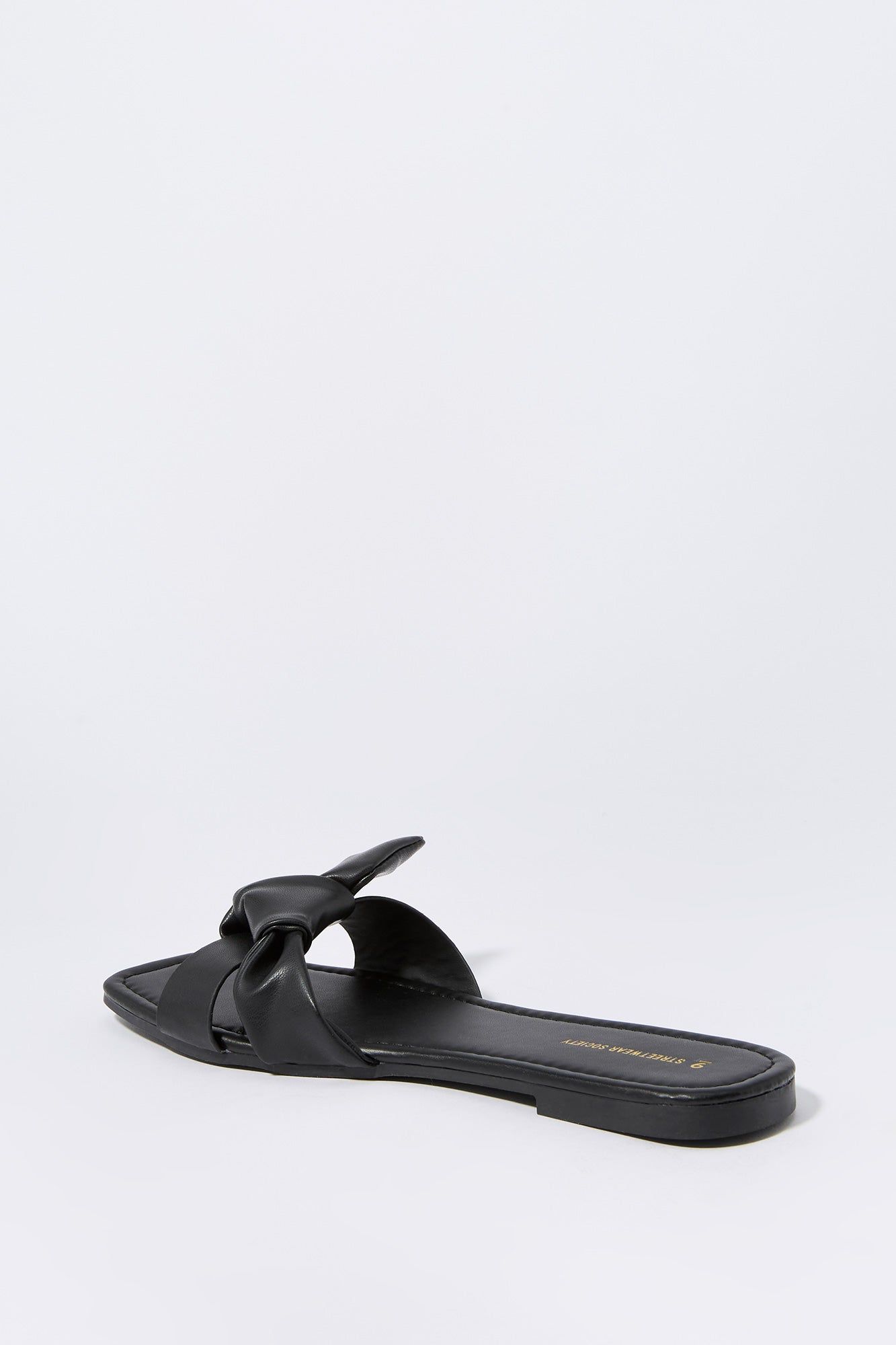 Faux Leather Knot Slide Sandal sold by Charlotte Russe product image thumbnail 4