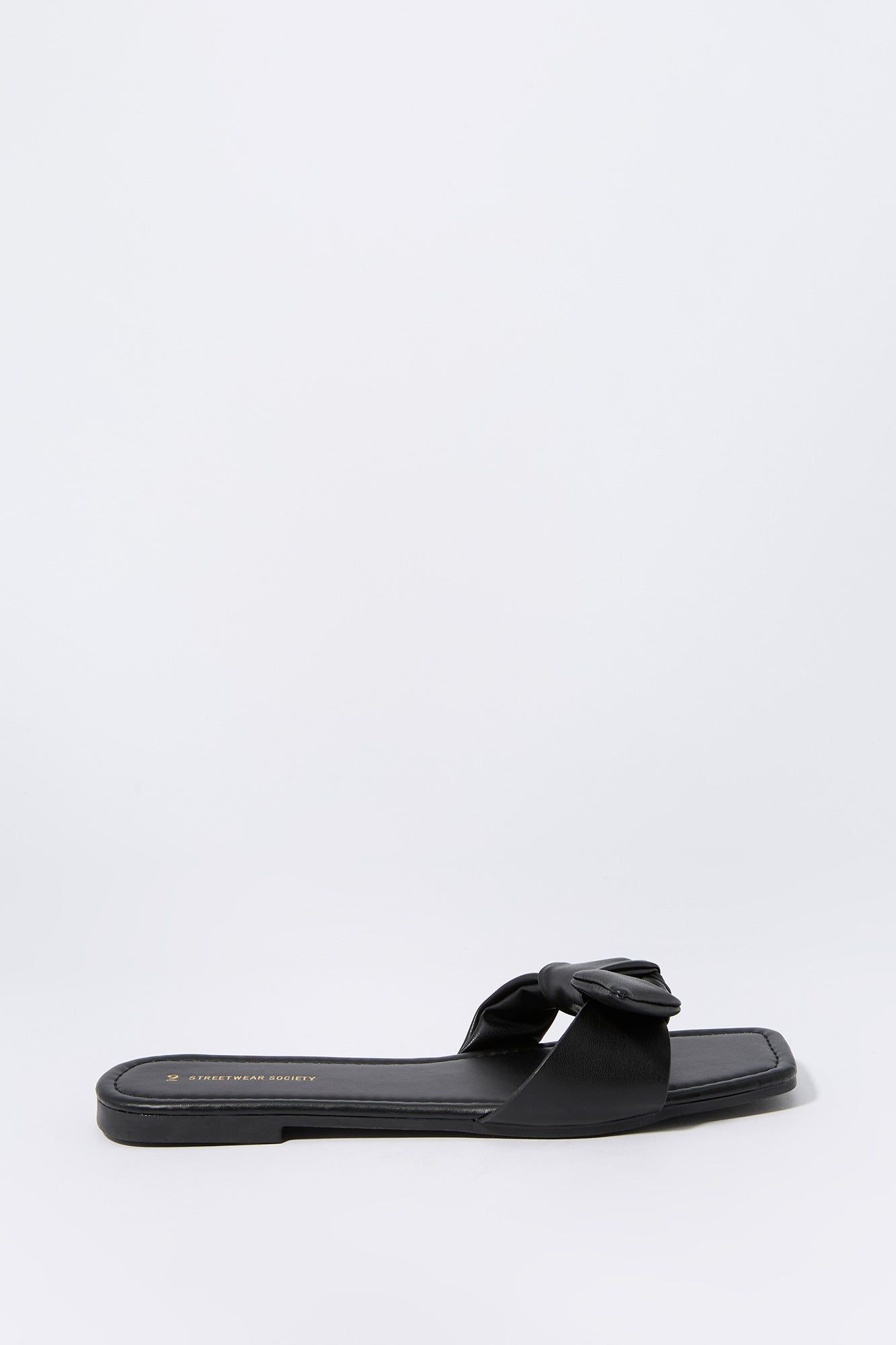 Faux Leather Knot Slide Sandal sold by Charlotte Russe product image thumbnail 2