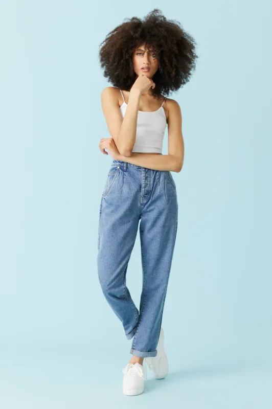 Refuge Medium Wash 80's Mom Jean sold by Charlotte Russe