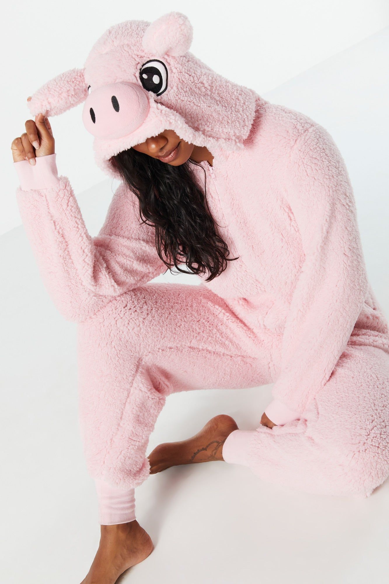 Plush Pig Onesie sold by Charlotte Russe product image thumbnail 2