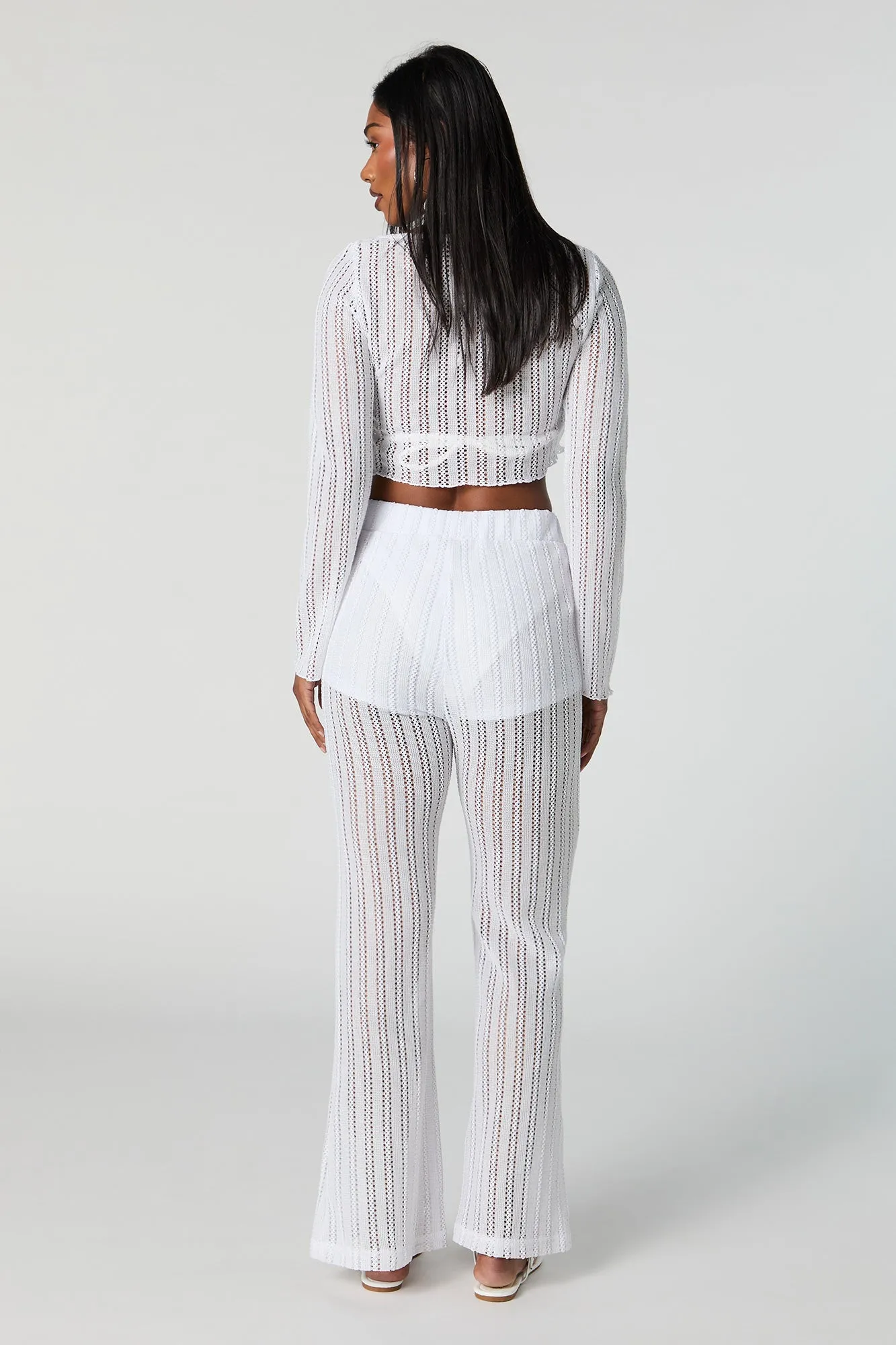 Crochet Flare Pant Cover Up sold by Charlotte Russe product image thumbnail 3