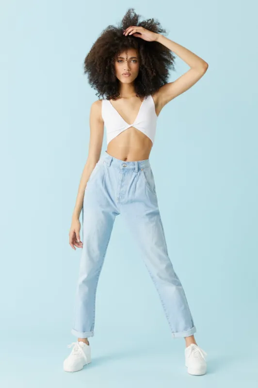 Refuge Light Wash 80's Mom Jean sold by Charlotte Russe