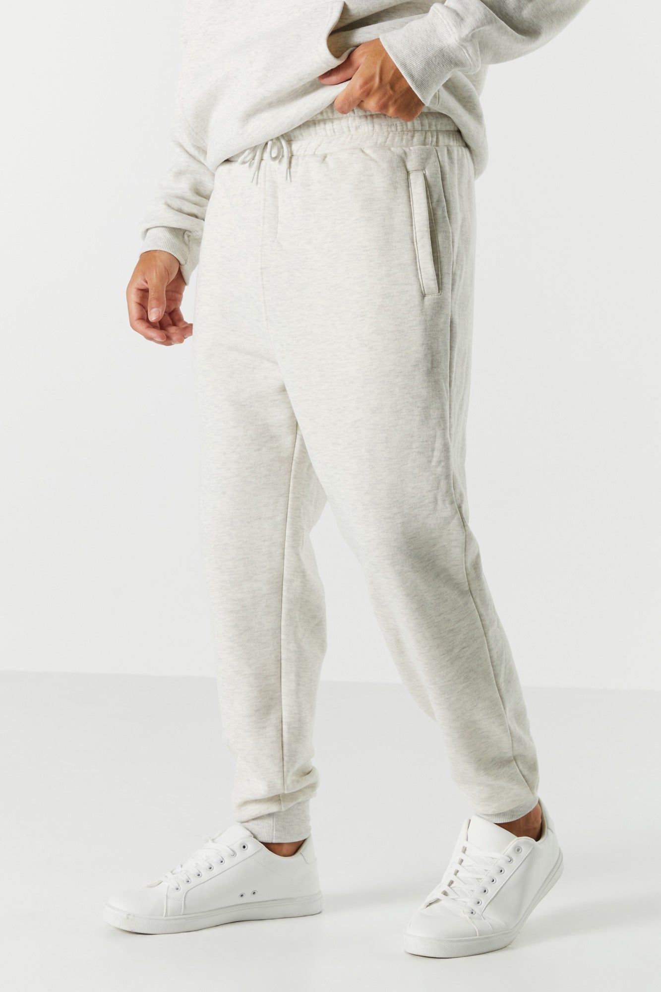 Solid Coloured Fleece Jogger sold by Charlotte Russe