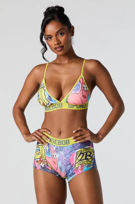 SpongeBob Bra and Short 2 Piece Pajama Set sold by Charlotte Russe