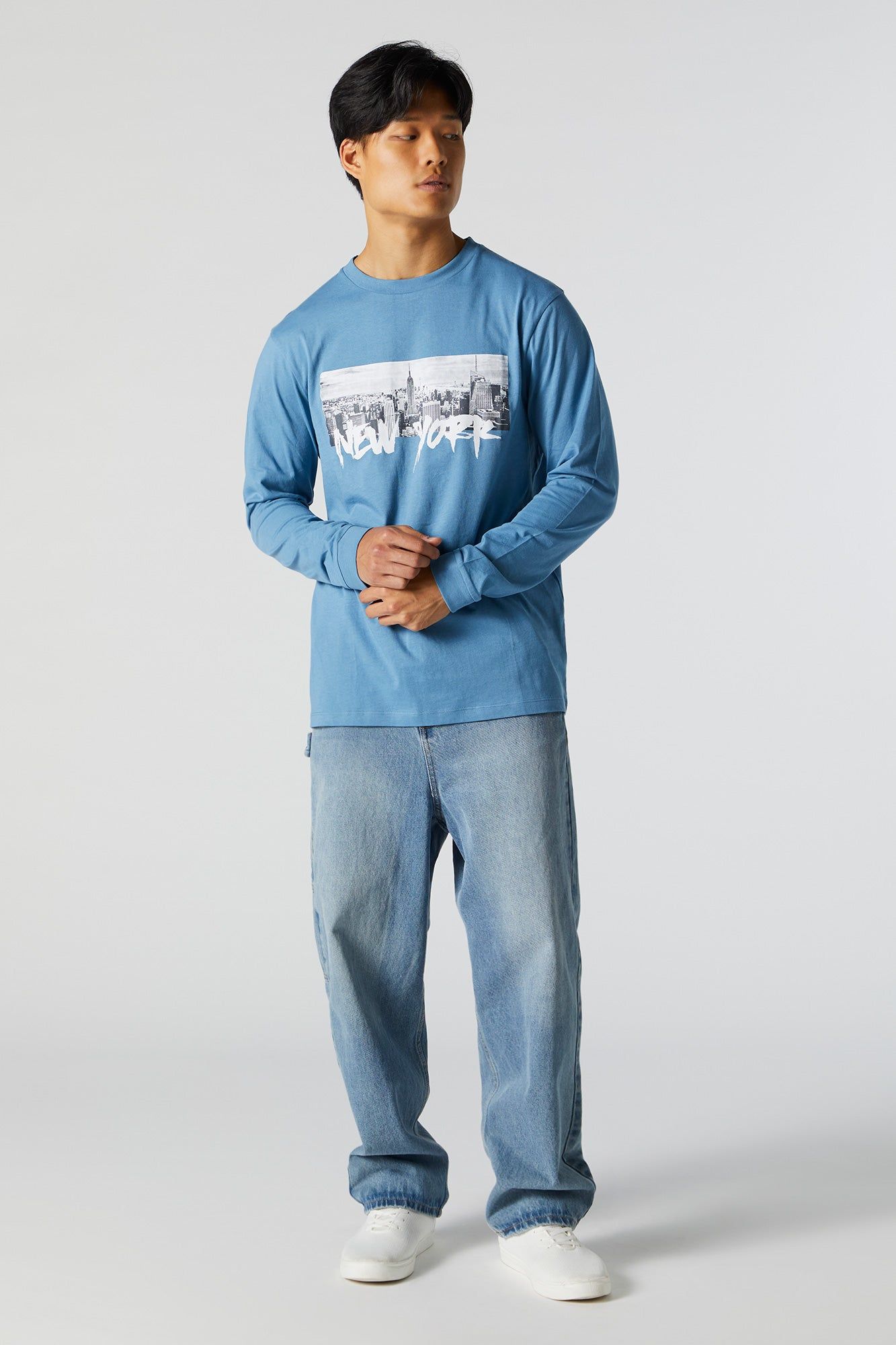 New York Skyline Graphic Long Sleeve Top sold by Charlotte Russe product image thumbnail 3