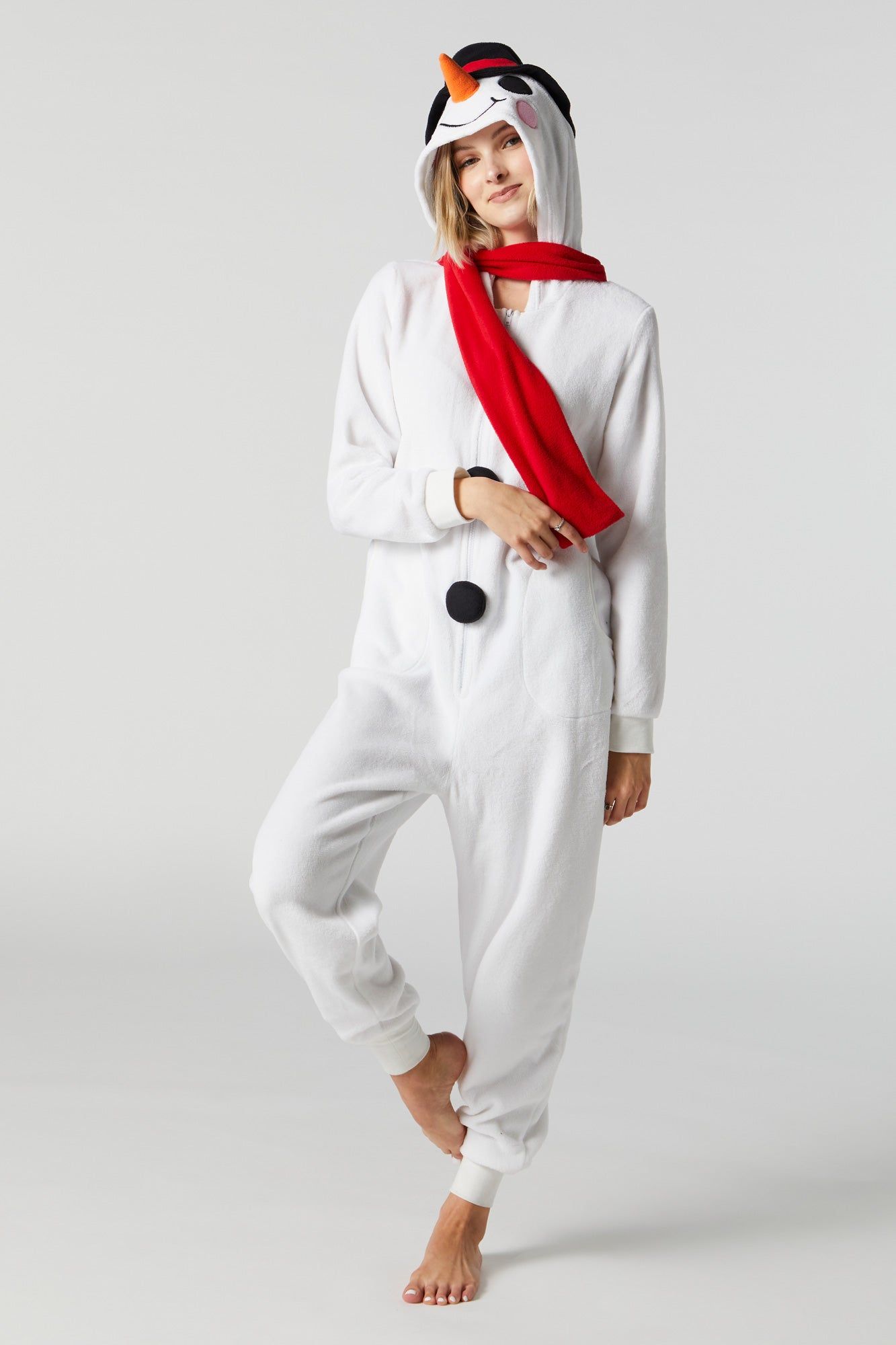 Plush 3D Snowman Onesie sold by Charlotte Russe