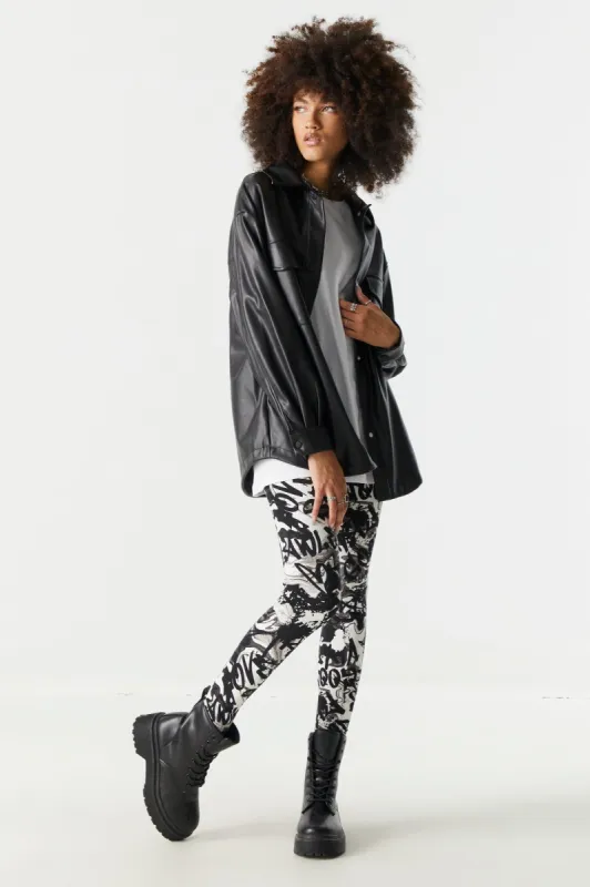 Soft Printed Fleece Legging sold by Charlotte Russe