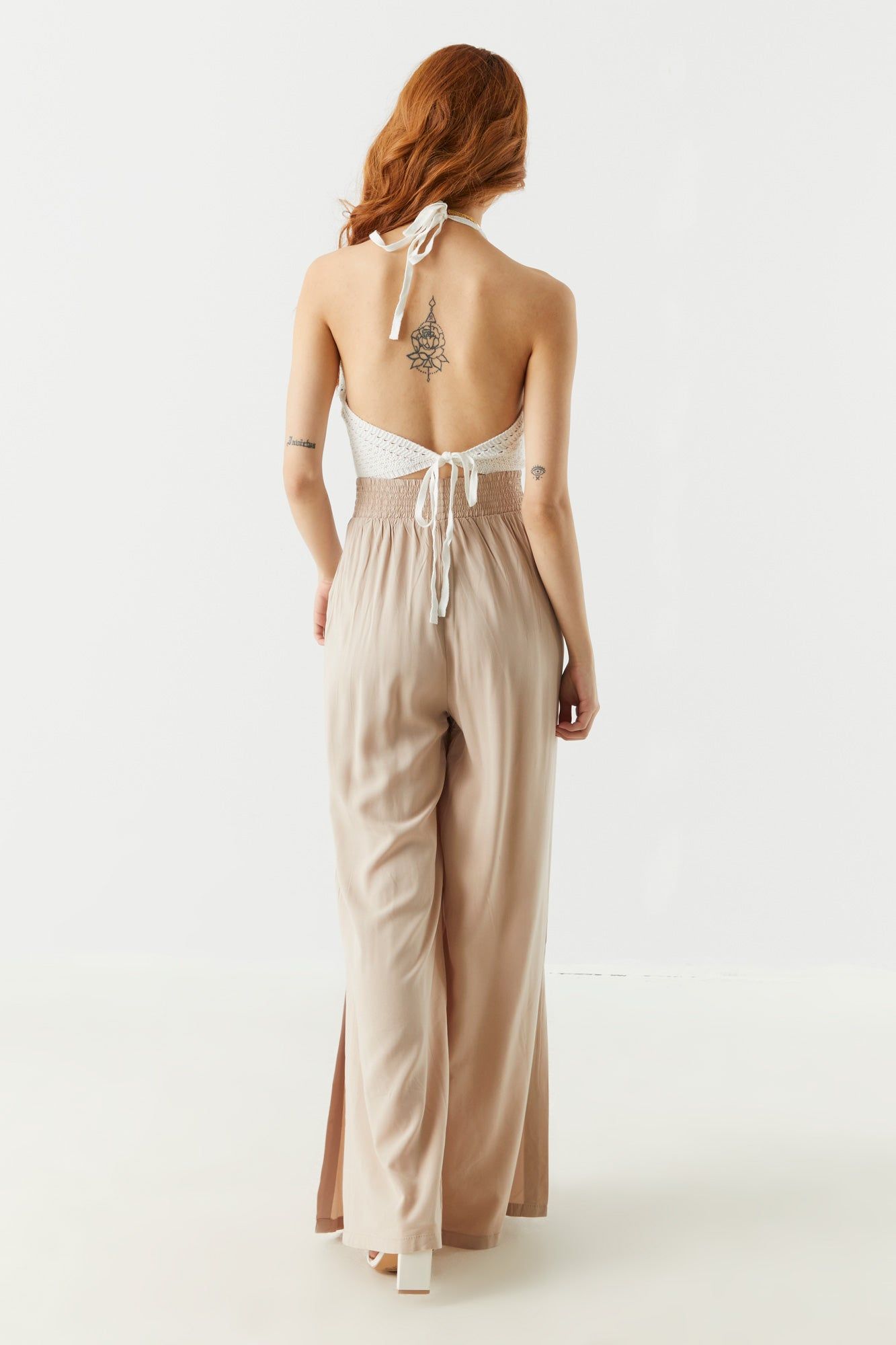 High Rise Leg Slit Palazzo Pant sold by Charlotte Russe product image thumbnail 3