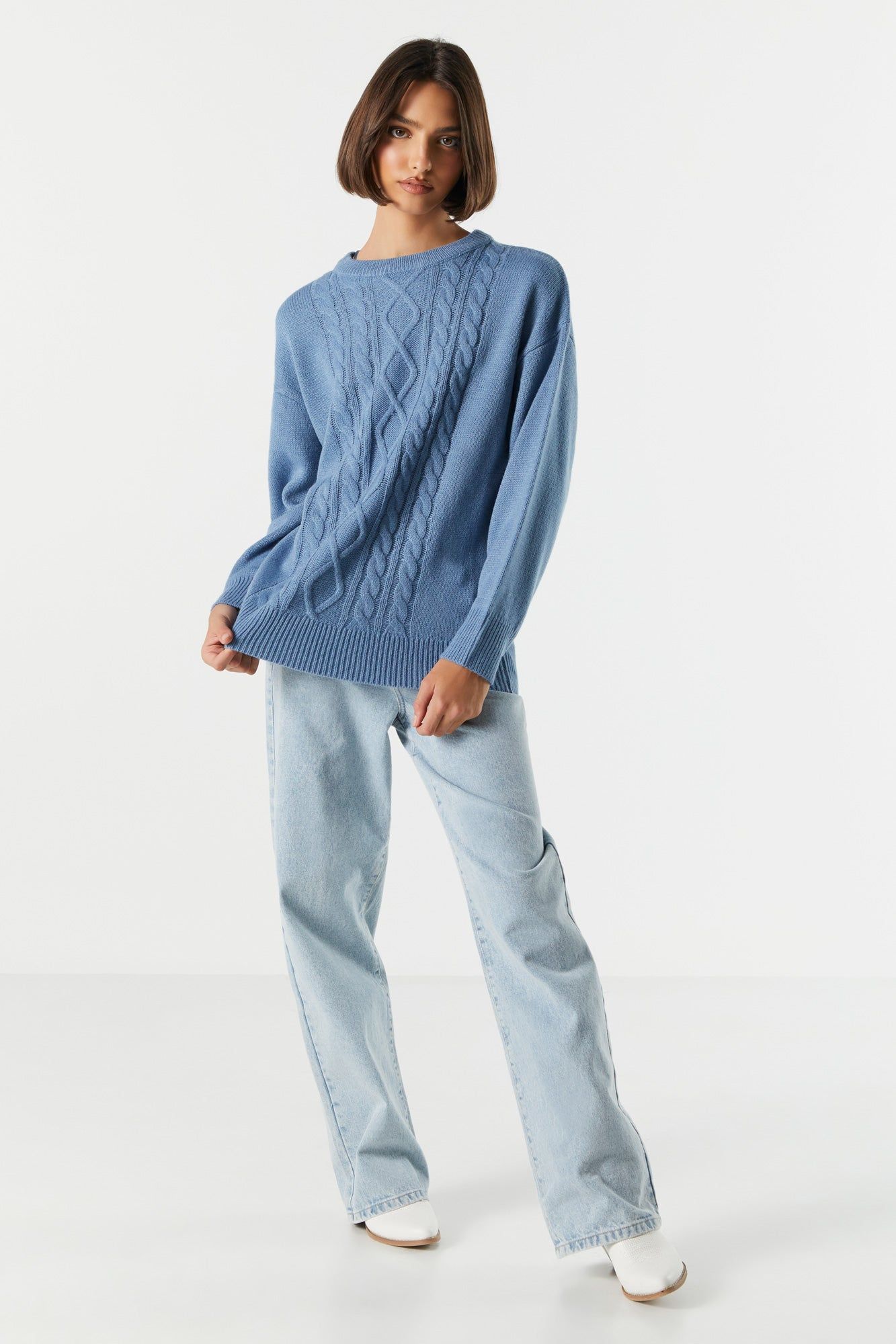 Cable Knit Sweater sold by Charlotte Russe product image thumbnail 3