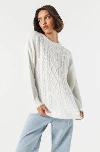 Cable Knit Sweater sold by Charlotte Russe