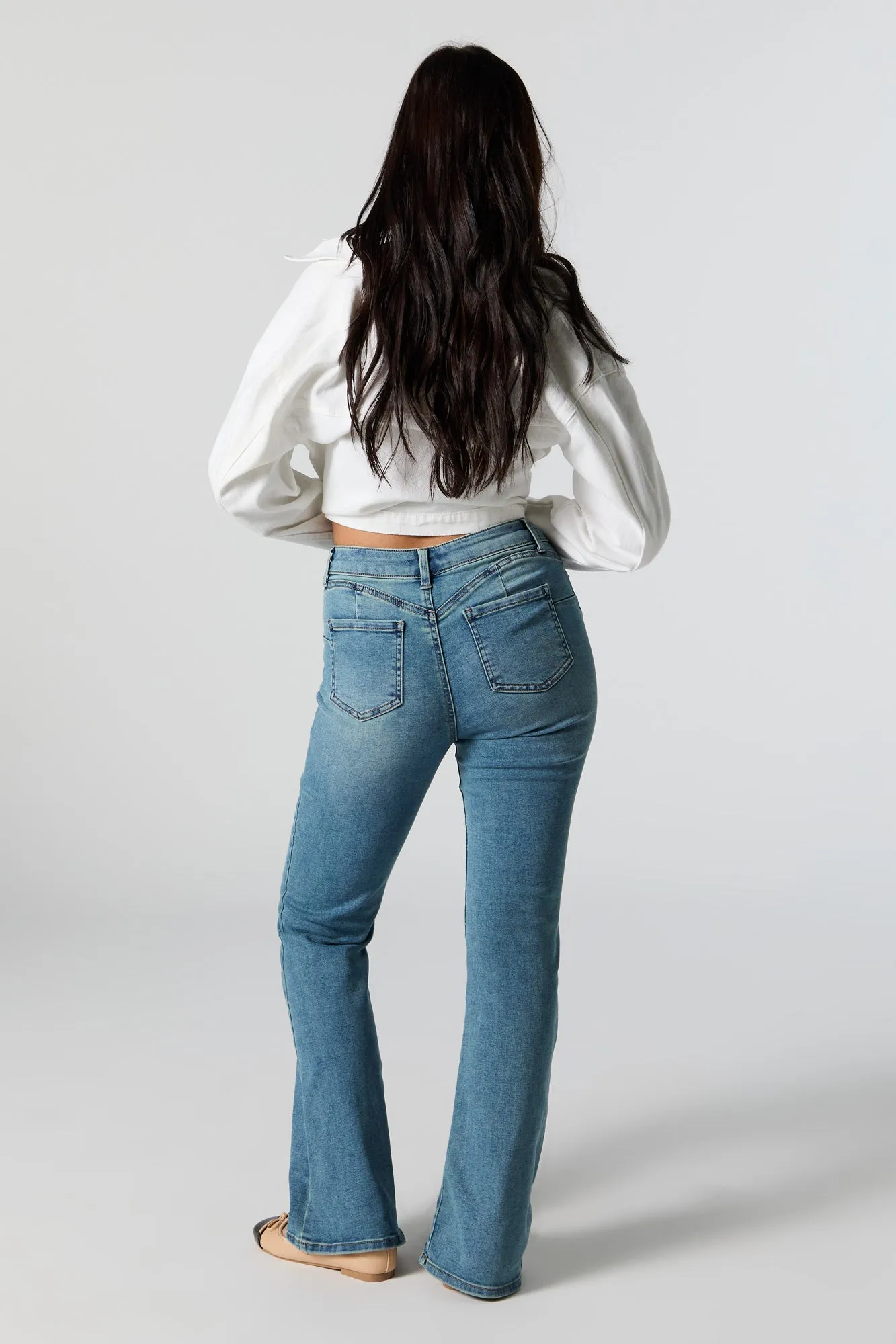 Austin Medium Wash Flare Jean sold by Charlotte Russe product image thumbnail 3