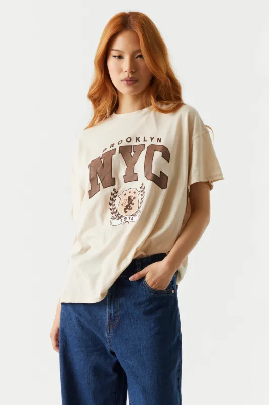 NYC Graphic Boyfriend T-Shirt sold by Charlotte Russe