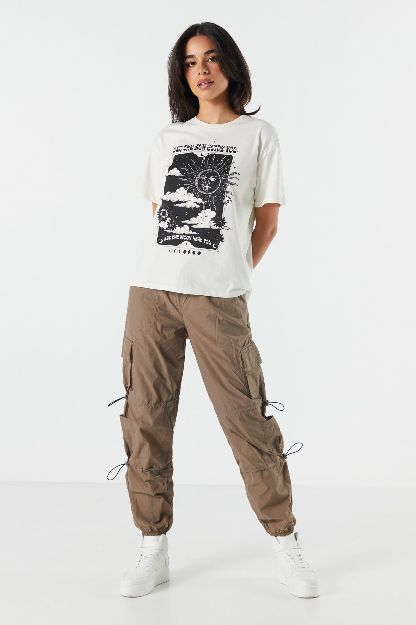 Sun Guide Graphic Boyfriend T-Shirt sold by Charlotte Russe product image thumbnail 3