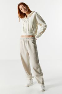 Solid Fleece Cropped Zip-Up Hoodie sold by Charlotte Russe