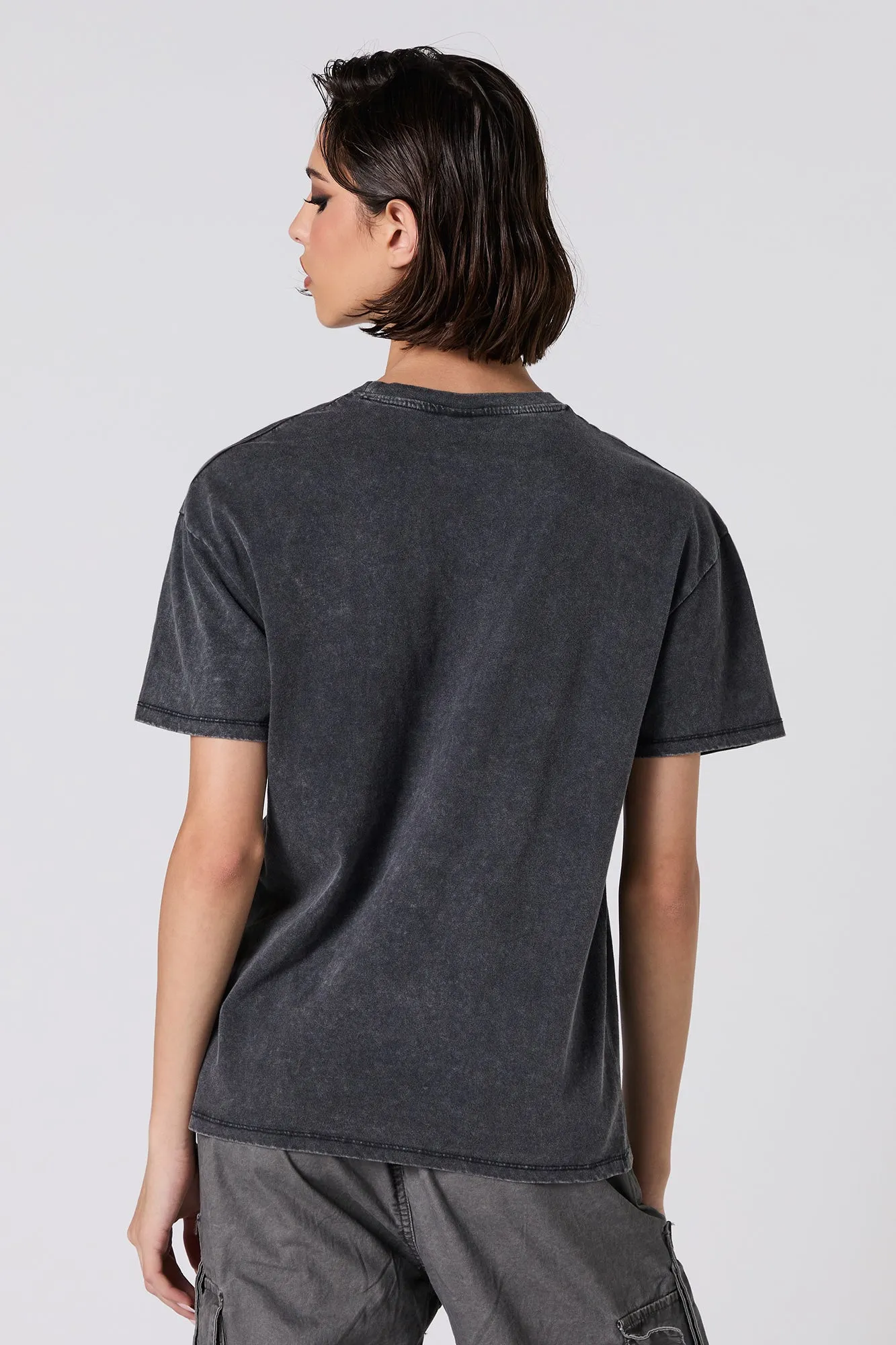 8 Ball Graphic Washed Boyfriend T-Shirt sold by Charlotte Russe product image thumbnail 3