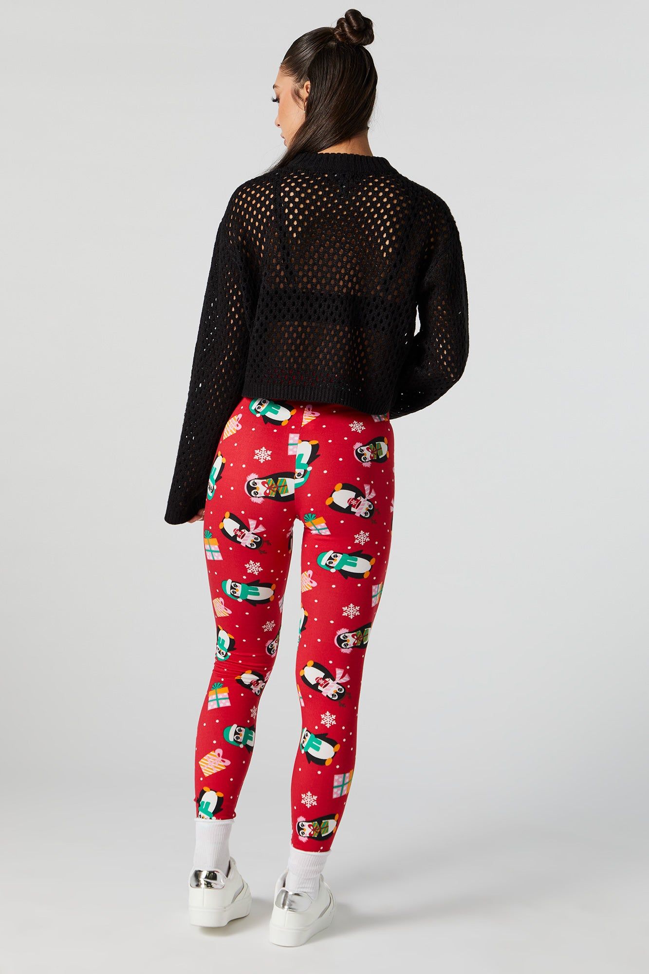 Penguin Presents Print Xmas Fleece Legging sold by Charlotte Russe product image thumbnail 3