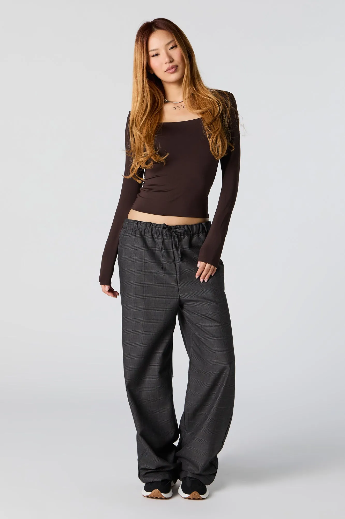 Contour Square Neck Long Sleeve Top sold by Charlotte Russe product image thumbnail 3