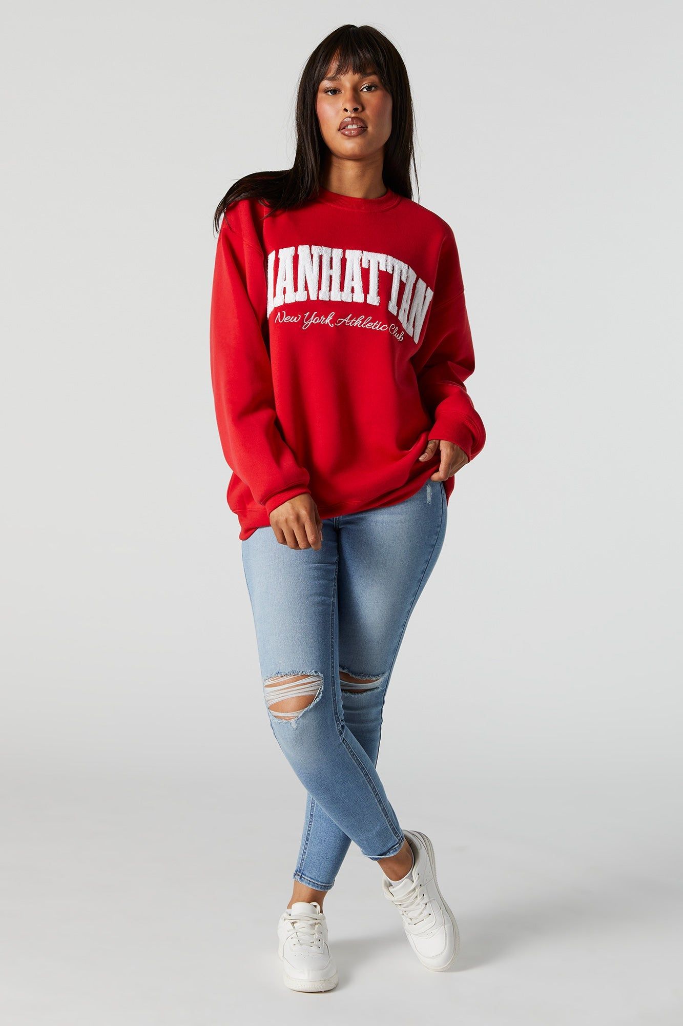 Manhattan Graphic Fleece Sweatshirt sold by Charlotte Russe product image thumbnail 3