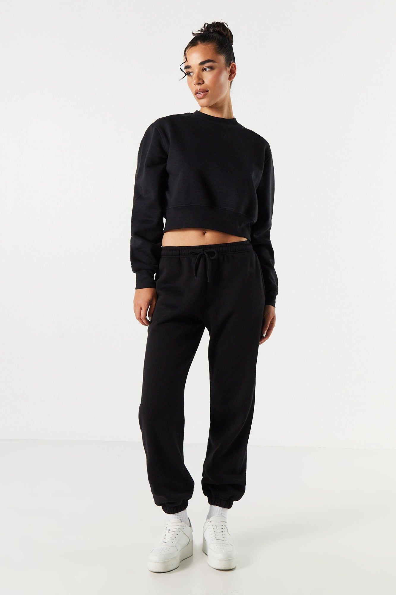 Fleece Cropped Sweatshirt sold by Charlotte Russe product image thumbnail 3