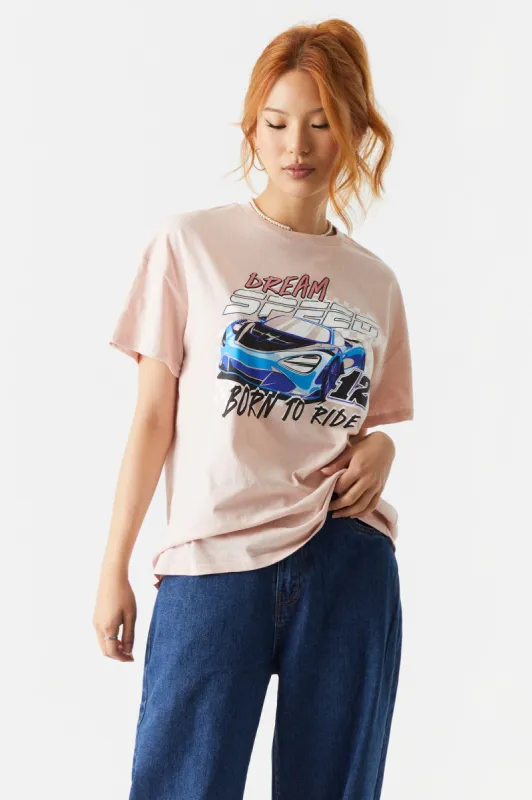 Born To Ride Graphic Boyfriend T-Shirt sold by Charlotte Russe