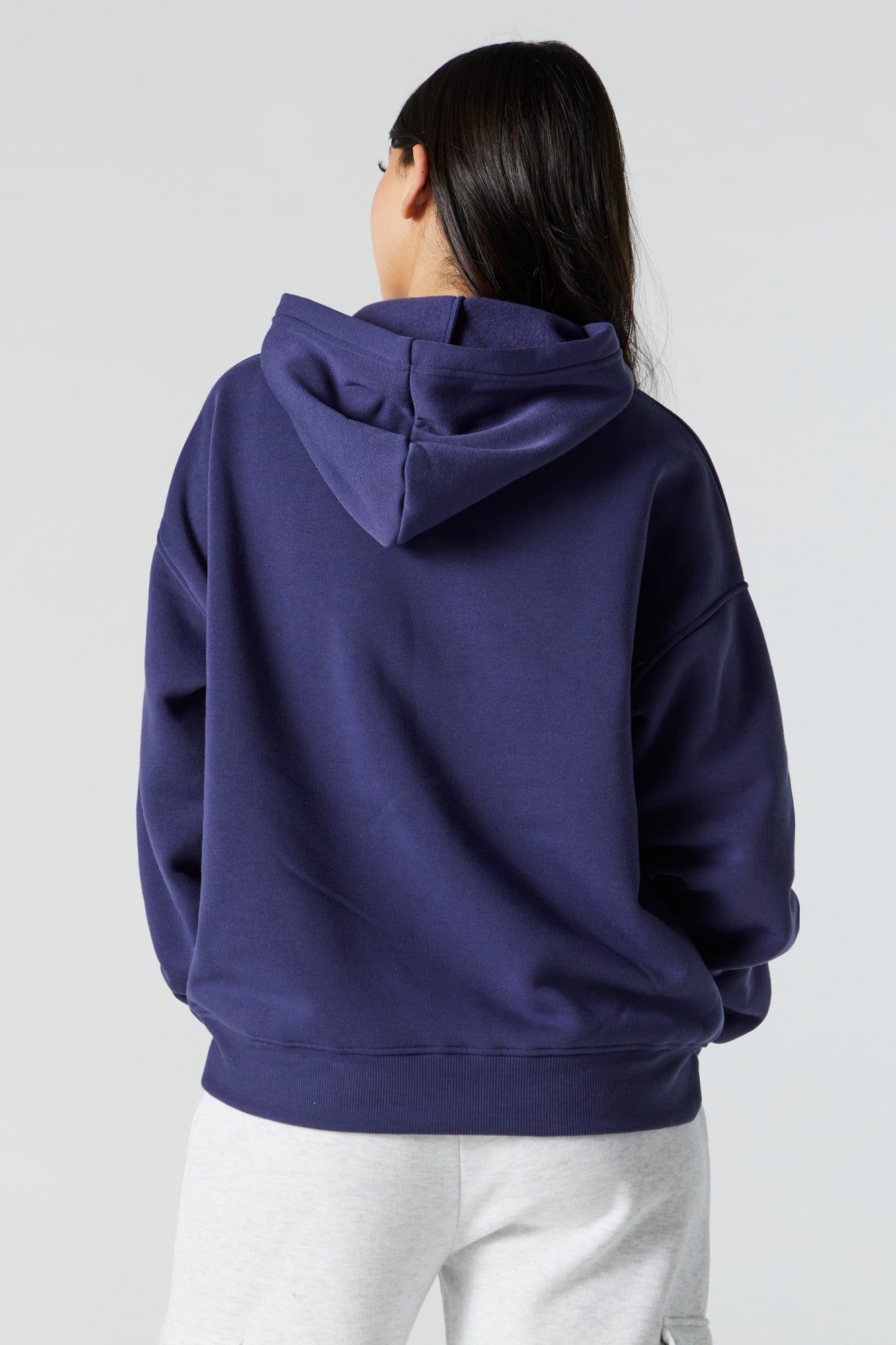 Chenille Embroidered Sydney Fleece Hoodie sold by Charlotte Russe product image thumbnail 2