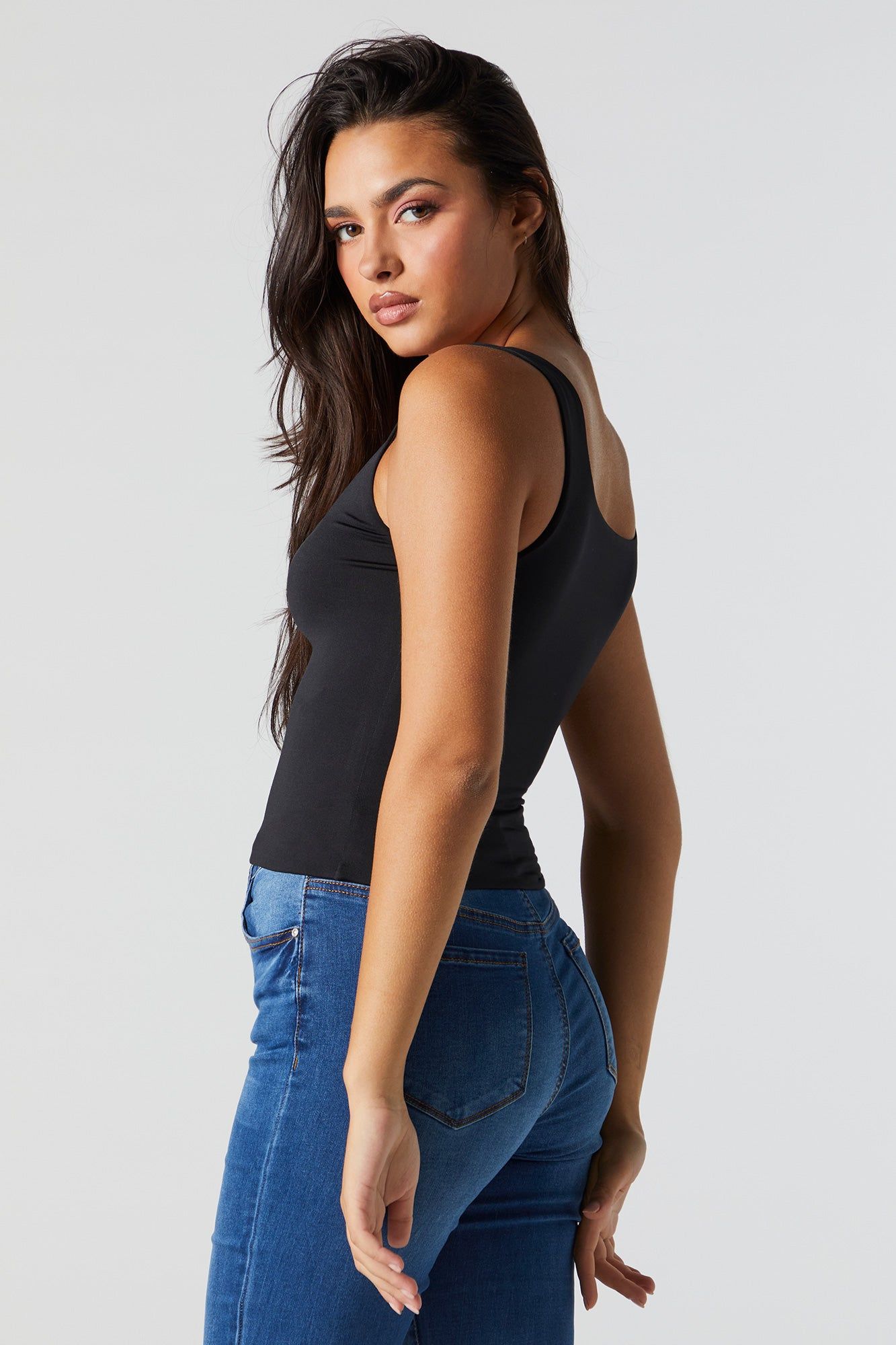 Contour Square Neck Tank sold by Charlotte Russe product image thumbnail 5