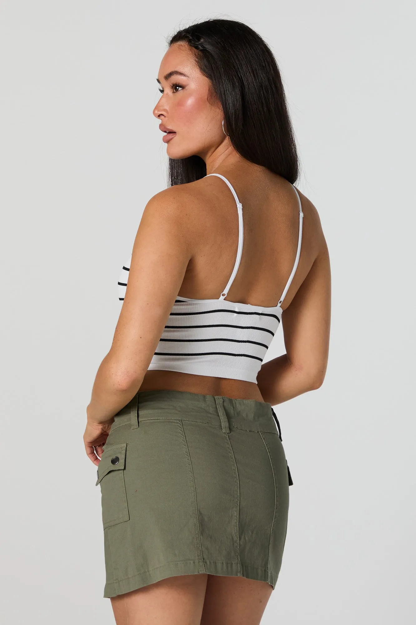 Striped Seamless Cami Crop Top sold by Charlotte Russe product image thumbnail 2