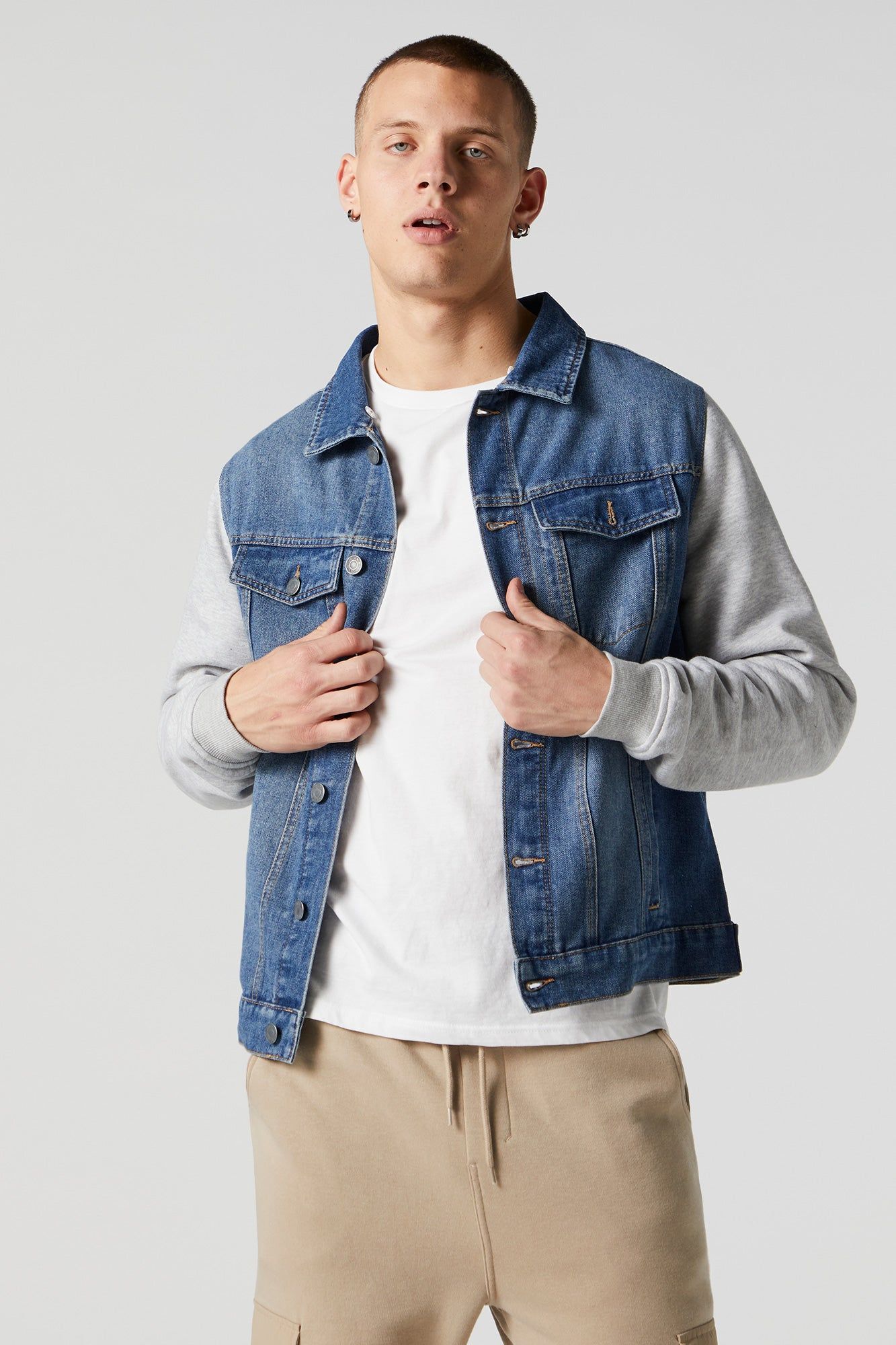 Fleece Lined Denim Jacket sold by Charlotte Russe product image thumbnail 4