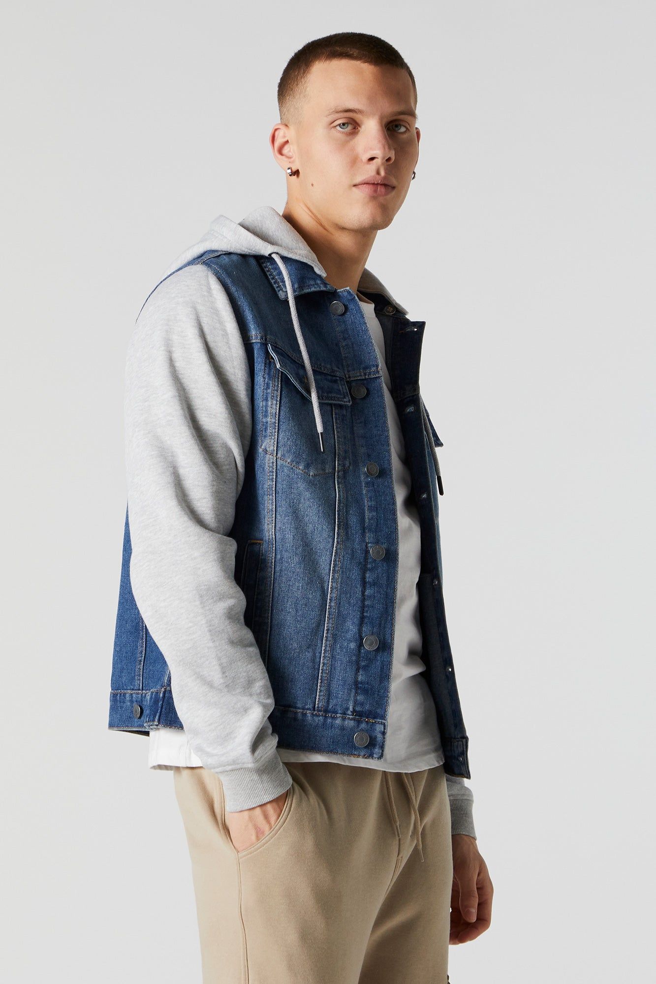 Fleece Lined Denim Jacket sold by Charlotte Russe