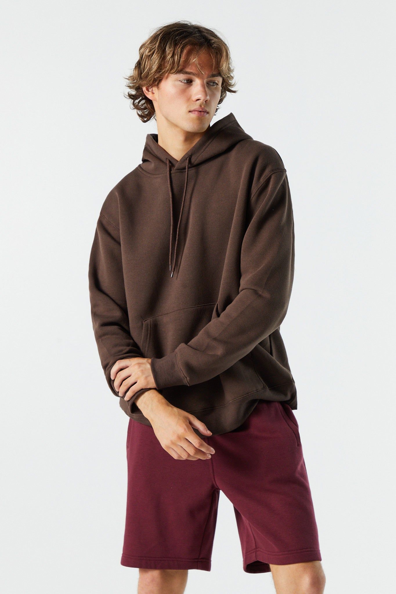 Fleece Popover Hoodie sold by Charlotte Russe product image thumbnail 4