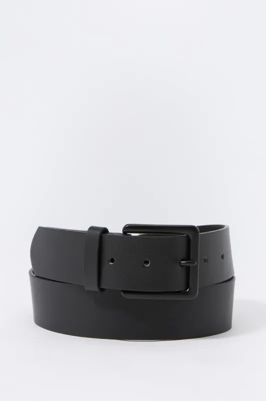Matte Black Faux Leather Belt sold by Charlotte Russe