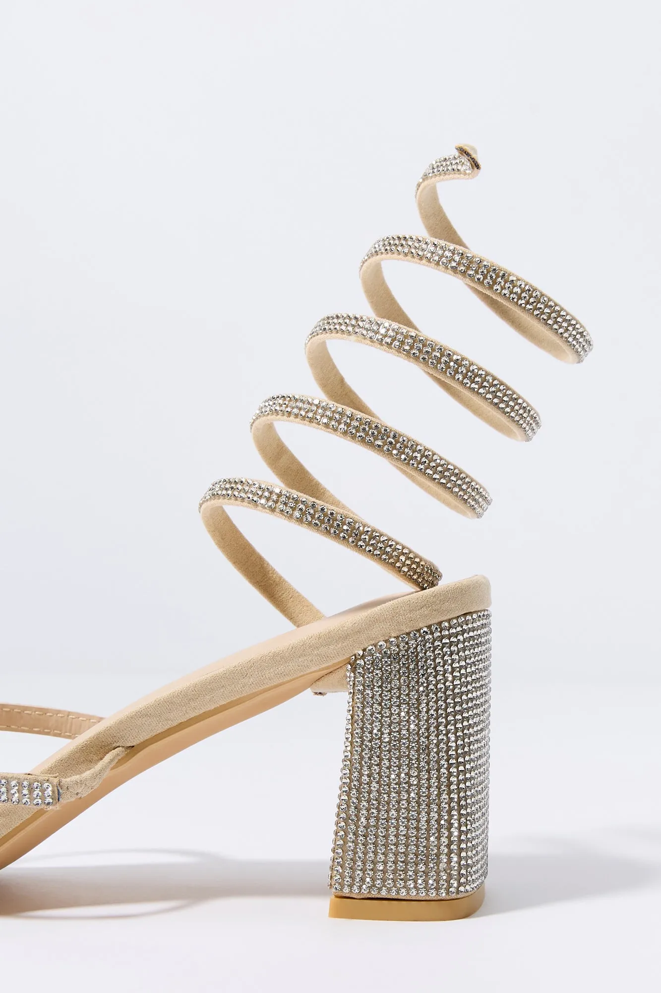 Silver Rhinestone Wrap Up Heel sold by Charlotte Russe product image thumbnail 5