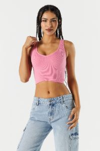 V-Neck Seamless Cropped Tank sold by Charlotte Russe