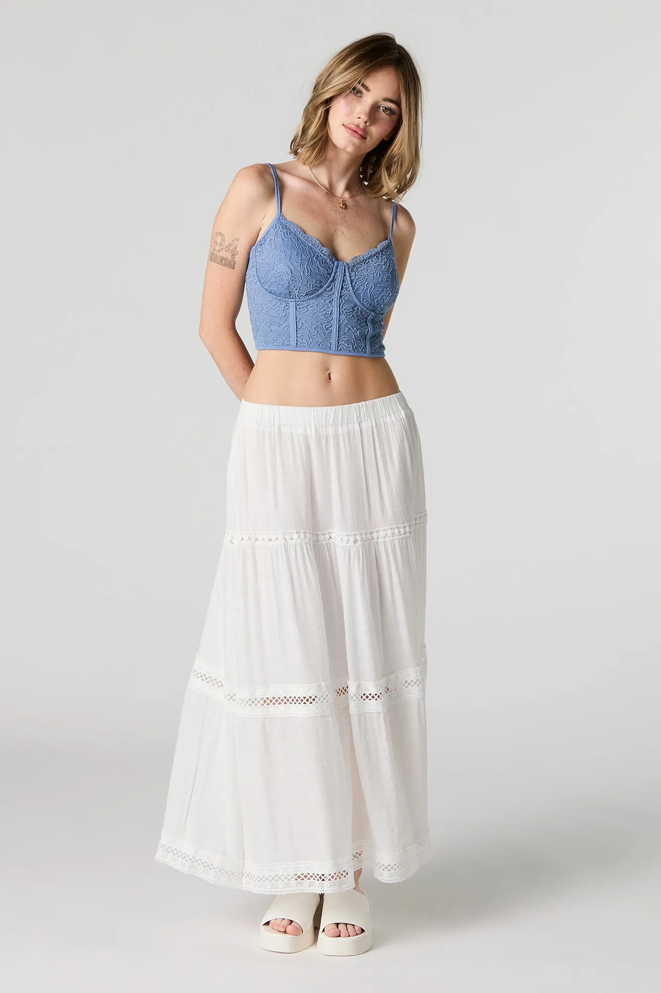 Lace Cropped Bustier Cami sold by Charlotte Russe product image thumbnail 3