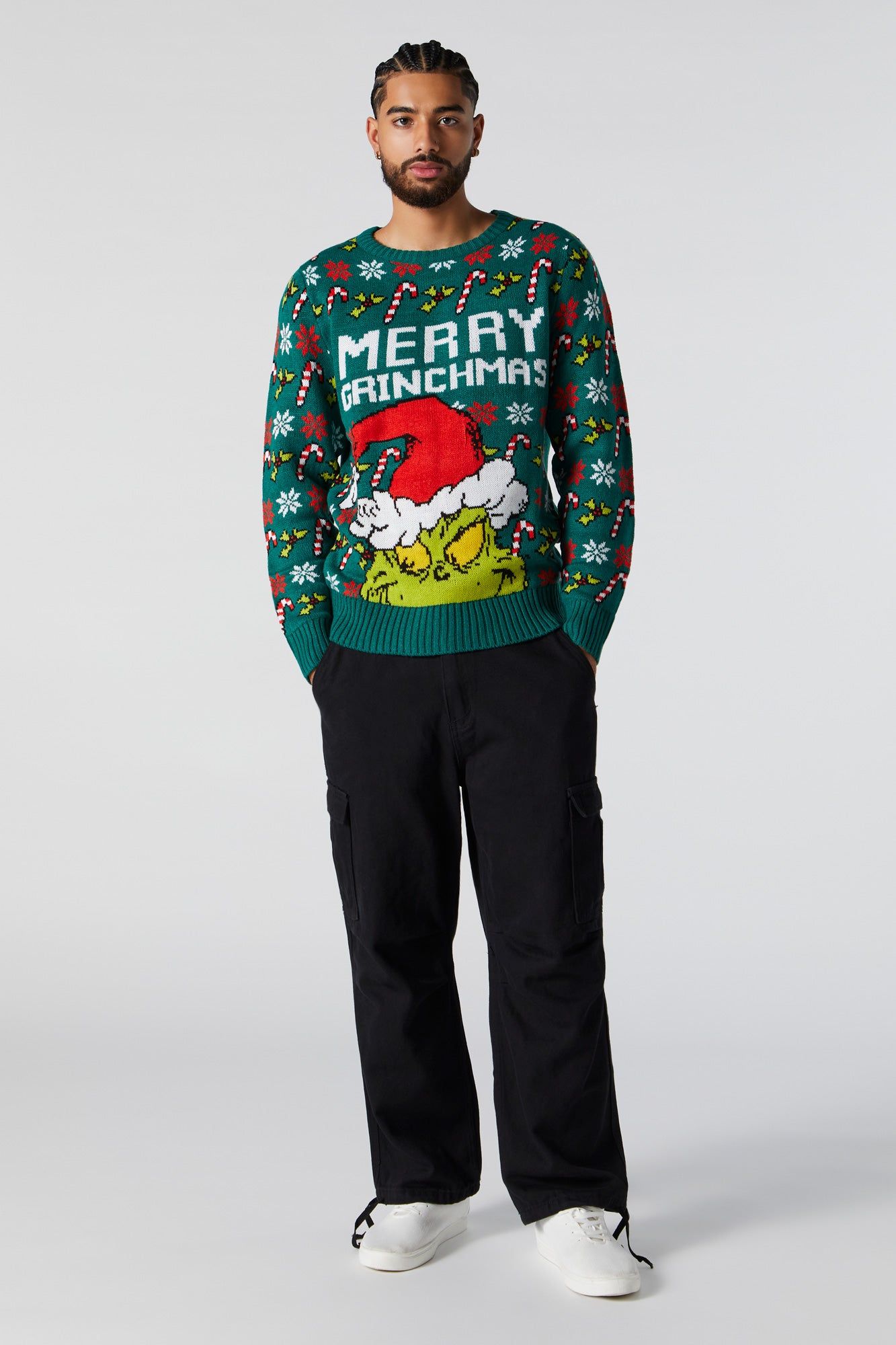 Merry Grinchmas Knit Xmas Sweater sold by Charlotte Russe product image thumbnail 3