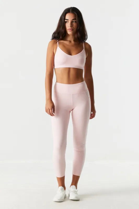 Soft Side Pocket Active Cropped Legging sold by Charlotte Russe