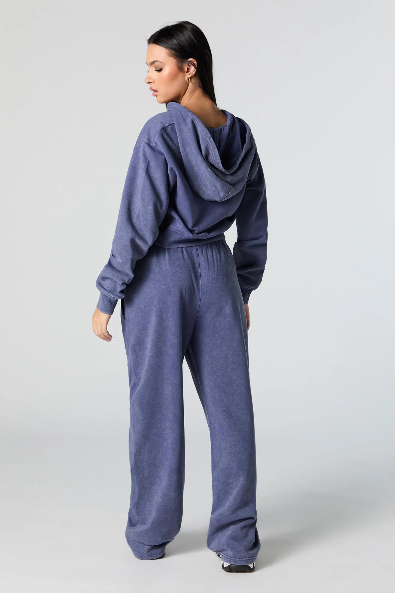 Fleece Washed Wide Leg Sweatpant sold by Charlotte Russe product image thumbnail 3