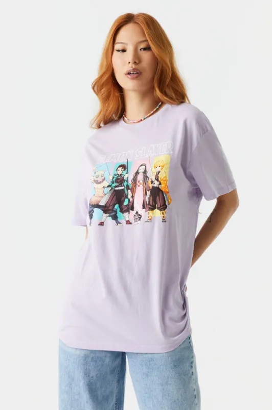 Demon Slayer Graphic Oversized T-Shirt sold by Charlotte Russe