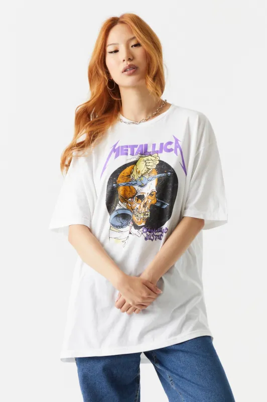 Metallica Damaged Justice Graphic T-Shirt sold by Charlotte Russe
