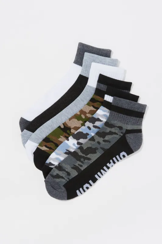 Camo Print Ankle Sock (6 Pack) sold by Charlotte Russe