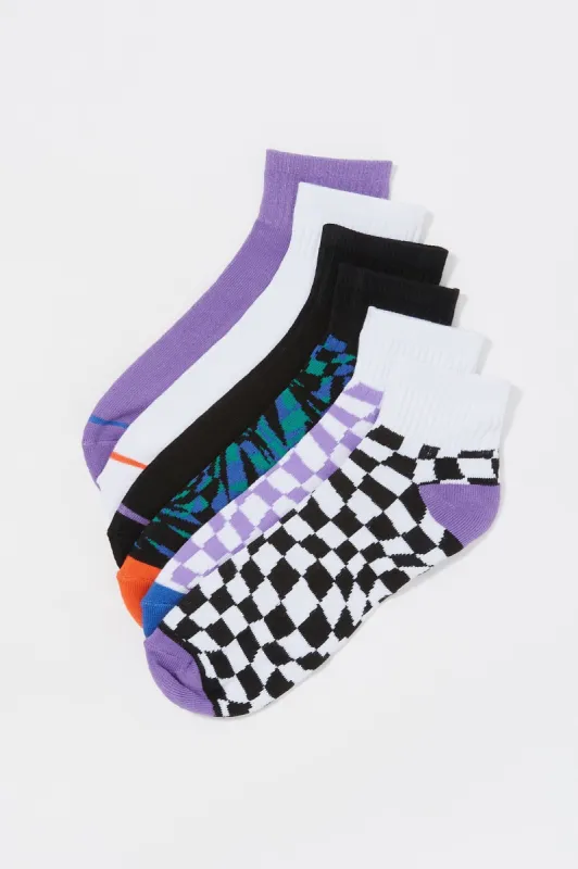 Warped Print Ankle Sock (6 Pack) sold by Charlotte Russe